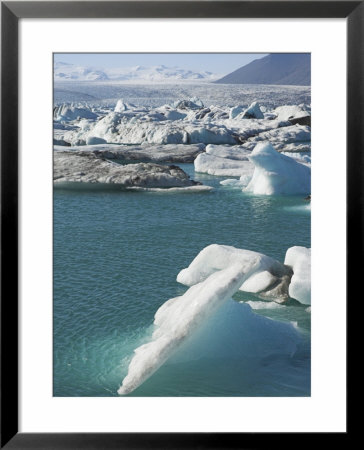 Icebergs In The Glacial Melt Water Lagoon At Jokulsarlon, Iceland, Polar Regions by Neale Clarke Pricing Limited Edition Print image