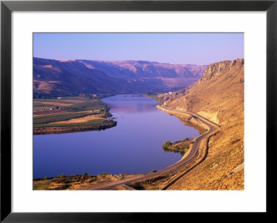 Columbia River With Apple Orchards And Desert Hills, Chelan, Washington, Usa by Jamie & Judy Wild Pricing Limited Edition Print image
