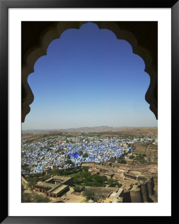 Cityscape Of The Blue City From Meherangarh, Majestic Fort, Jodhpur, Rajasthan, India by Keren Su Pricing Limited Edition Print image