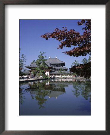 Exterior Of Daibutsen-Den Hall Of The Great Buddha, Dating From 1709, Reflected In Water, Nara by Christopher Rennie Pricing Limited Edition Print image