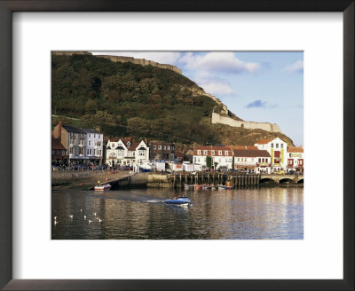 Harbour, With Castle On Hill Above, Scarborough, Yorkshire, England, United Kingdom by Adina Tovy Pricing Limited Edition Print image