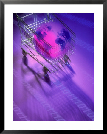 Blurred Cart With Globe, Shopping World Wide Web by Carol & Mike Werner Pricing Limited Edition Print image
