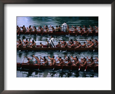 Ngaruawahia Regatta Held At Turangawaewae Marae Every March On Waikato River, New Zealand by David Wall Pricing Limited Edition Print image