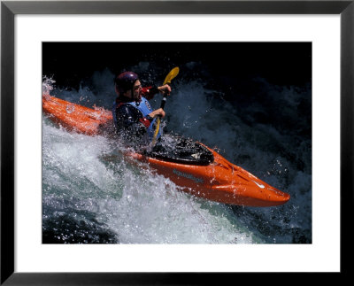 Kayaker On The White Salmon River, Gorge Games, Oregon, Usa by Lee Kopfler Pricing Limited Edition Print image