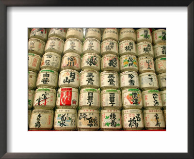 Sake Casks Near Meji Jingu Shrine, Tokyo, Japan by Greg Elms Pricing Limited Edition Print image
