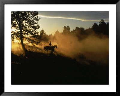 Cowboy On Horse by Michele Burgess Pricing Limited Edition Print image