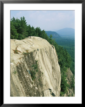 Mountain Biker On Edge Of Cliff, Cathedral Rock, North Conway by Skip Brown Pricing Limited Edition Print image