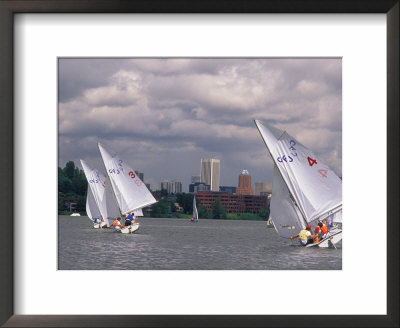 People Sailing On The Willamette River, Portland, Oregon, Usa by Janis Miglavs Pricing Limited Edition Print image