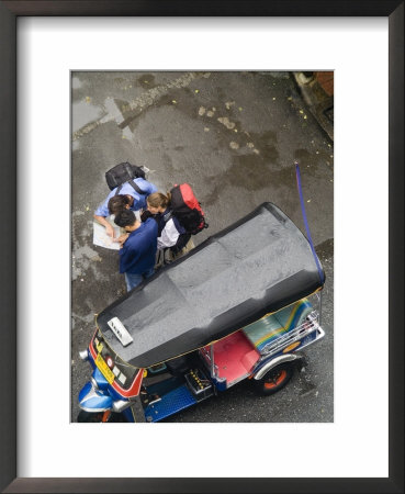 Tourists And Tuk Tuk On Thanon Rambutri, Bangkok, Thailand by Brent Winebrenner Pricing Limited Edition Print image