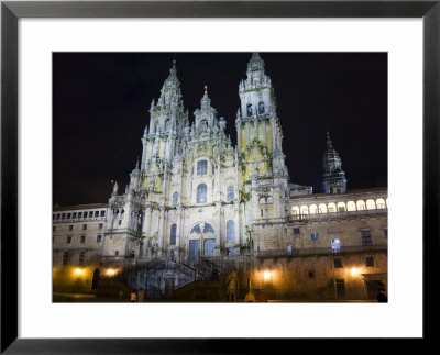 Santiago Cathedral On The Plaza Do Obradoiro, Santiago De Compostela, Galicia, Spain by R H Productions Pricing Limited Edition Print image