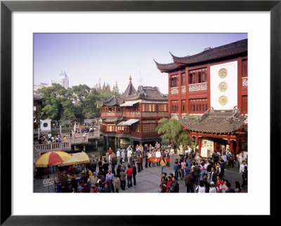 People Outside The Yu Yuan Tea House, Yu Yuan Shangcheng, Yu Gardens Bazaar, Shanghai, China, Asia by Gavin Hellier Pricing Limited Edition Print image