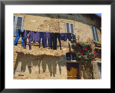 Volterra, Tuscany, Italy. Washing Hanging On A Line by Fraser Hall Pricing Limited Edition Print image