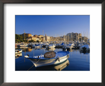View Across Harbour To Town And Citadel, Calvi, Corsica, France, Europe by Ruth Tomlinson Pricing Limited Edition Print image