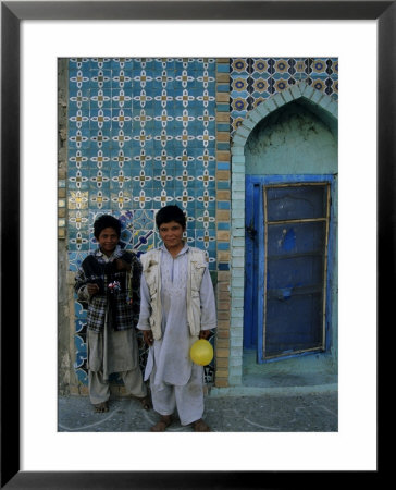 Street Boys At The Shrine Of Hazrat Of Ali, Mazar-I-Sharif, Afghanistan by Jane Sweeney Pricing Limited Edition Print image