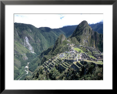 Ruins Of Inca Town Site, Seen From South, With Rio Urabamba Below, Unesco World Heritage Site by Tony Waltham Pricing Limited Edition Print image