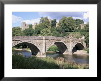 Dinham Bridge And Castle, Ludlow, Shropshire, England, United Kingdom by David Hunter Pricing Limited Edition Print image