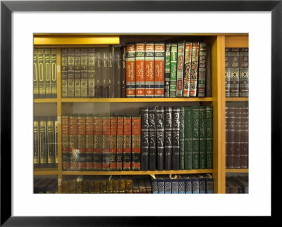 Religious Books In Arabic On Shelves, Ahmedi's Community, Village Of Kababir, Haifa, Israel by Eitan Simanor Pricing Limited Edition Print image