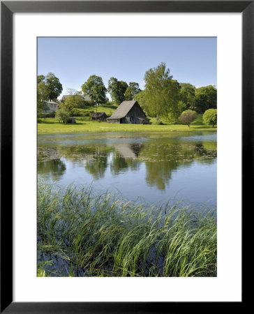Ponds And Traditional Buildings, Turaida Museum Reserve, Near Sigulda, Latvia, Baltic States by Gary Cook Pricing Limited Edition Print image