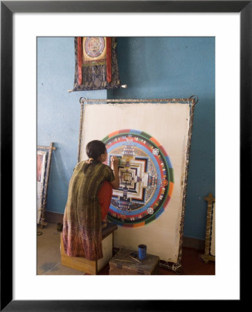 Painting School, Boudhanath (Bodhnath) Stupa, Kathmandu, Nepal by Ethel Davies Pricing Limited Edition Print image