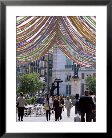 Pedestrian Street With Decorations, Puerta Del Sol, Madrid, Spain by Jeremy Bright Pricing Limited Edition Print image
