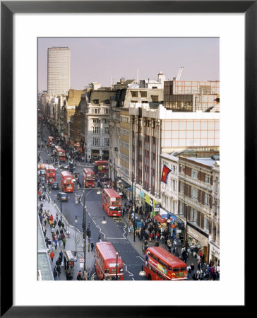 Birds Eye View Of Oxford Street Looking East To Centre Point, London, England by Jean Brooks Pricing Limited Edition Print image