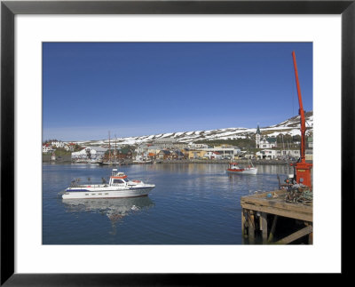 Fishing Boats Entering Husavik Harbour, Skjalfandi Bay, North Area, Iceland, Polar Regions by Neale Clarke Pricing Limited Edition Print image