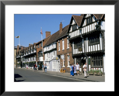The Shakespeare Hotel On Left, And Nash House On Right, Stratford Upon Avon, Warwickshire, England by Brigitte Bott Pricing Limited Edition Print image