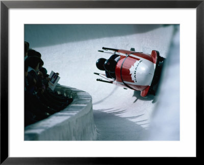 Bobsled In The Bobsleigh Bullet At Canada Olympic Park, Calgary, Canada by Rick Rudnicki Pricing Limited Edition Print image