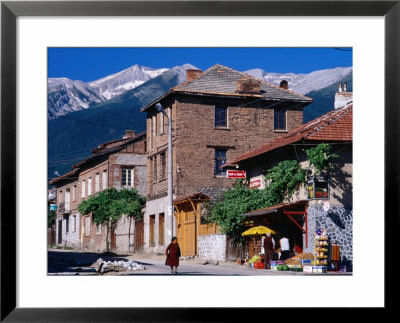 Village Buildings Beneath Pirin Mountains, Bansko, Bulgaria by Tom Cockrem Pricing Limited Edition Print image