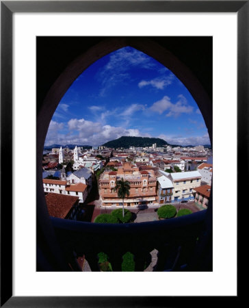 Casco Viejo Viewed Through Window, Panama City, Panama by Alfredo Maiquez Pricing Limited Edition Print image