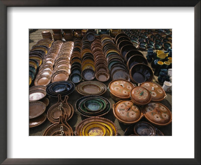 Handmade Ceramics And Pottery For Sale At An Outdoor Market by Gina Martin Pricing Limited Edition Print image