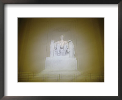View Of The Statue Of Abraham Lincoln Inside The Lincoln Memorial by Richard Nowitz Pricing Limited Edition Print image