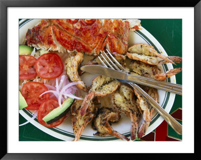A Dinner Of Coronado Fish And Shrimp Served At A Restaurant In Cancun by Michael Melford Pricing Limited Edition Print image