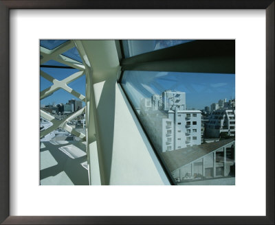 Apartment Buildings Seen Through Modernistic Windows by Eightfish Pricing Limited Edition Print image