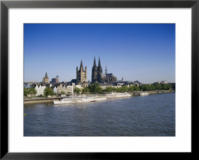 The Cathedral And River Rhine, Cologne, North Rhine Westphalia, Germany by Hans Peter Merten Pricing Limited Edition Print image