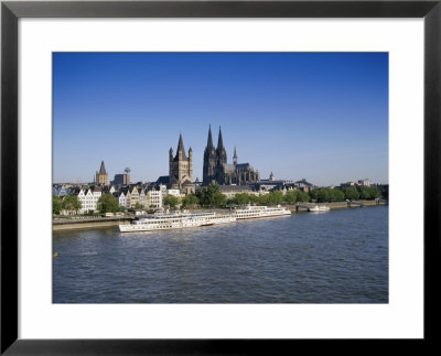 The Cathedral And River Rhine, Cologne, North Rhine Westphalia, Germany by Hans Peter Merten Pricing Limited Edition Print image
