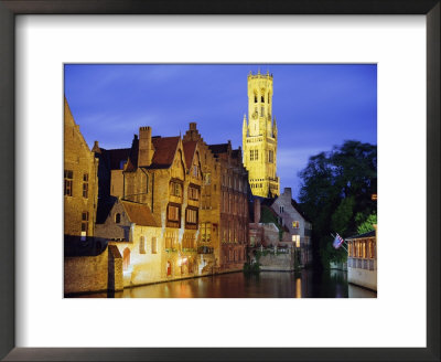 Gabled Houses And 13Th C. Belfry Along The Canals, Bruges, Belgium by Gavin Hellier Pricing Limited Edition Print image