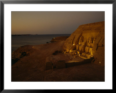 Dusk Descends On Abu Simbel With Lake Nasser In The Background by O. Louis Mazzatenta Pricing Limited Edition Print image