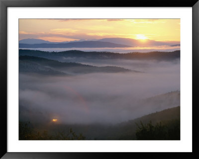 The Sun Sets Over The Misty Hills In Umbria by Tino Soriano Pricing Limited Edition Print image
