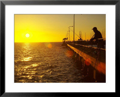 Fisherman, Middle Brighton Pier, Melbourne, Victoria, Australia by David Wall Pricing Limited Edition Print image