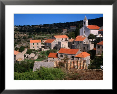 Stone Houses In Village Of Velo Grablje, Croatia by Wayne Walton Pricing Limited Edition Print image