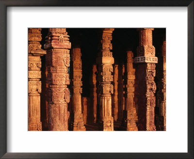 Square Pillars Around Main Courtyard Of Quwwat-Ul-Islam, Delhi, India by Richard I'anson Pricing Limited Edition Print image