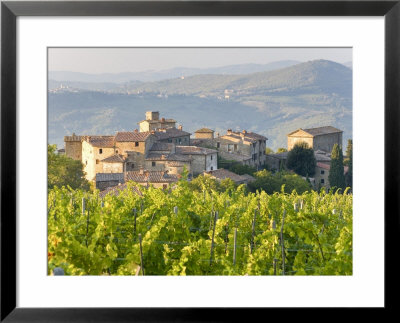 Vineyard And Village, Volpaia, Tuscany, Italy by Peter Adams Pricing Limited Edition Print image