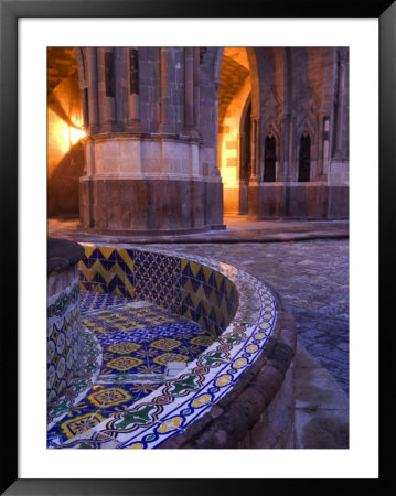 Tile And Columns In Early Morning Of The Parroquia Church And The Jardin, San Miguel De Allende by Nancy Rotenberg Pricing Limited Edition Print image