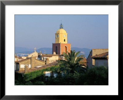 View To Church Across Rooftops In Early Morning, St. Tropez, Var, Provence by Ruth Tomlinson Pricing Limited Edition Print image