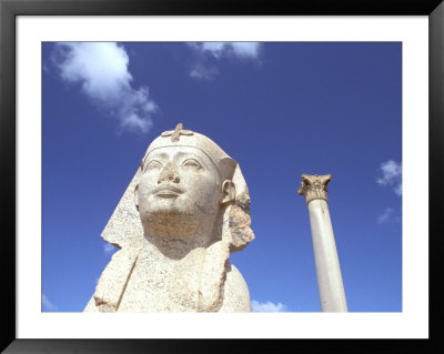 Pompey's Pillar And Sphinx, Alexandria, Egypt by Nik Wheeler Pricing Limited Edition Print image