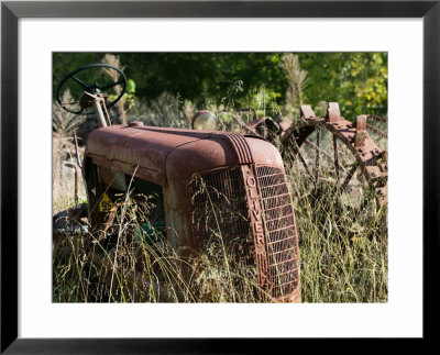 Old Abandoned Farm Tractor, Defiance, Missouri, Usa by Walter Bibikow Pricing Limited Edition Print image