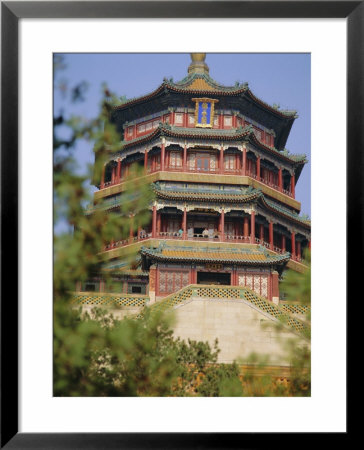 The Ornate Tower Of Fragrance Of The Buddha, Summer Palace, Beijing, China by Rolf Richardson Pricing Limited Edition Print image