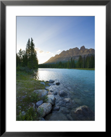 Castle Mountain And Bow River, Banff National Park, Alberta, Canada by Michele Falzone Pricing Limited Edition Print image