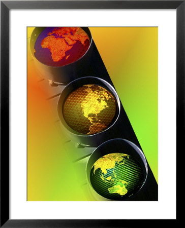 Globes In Traffic Light by Carol & Mike Werner Pricing Limited Edition Print image